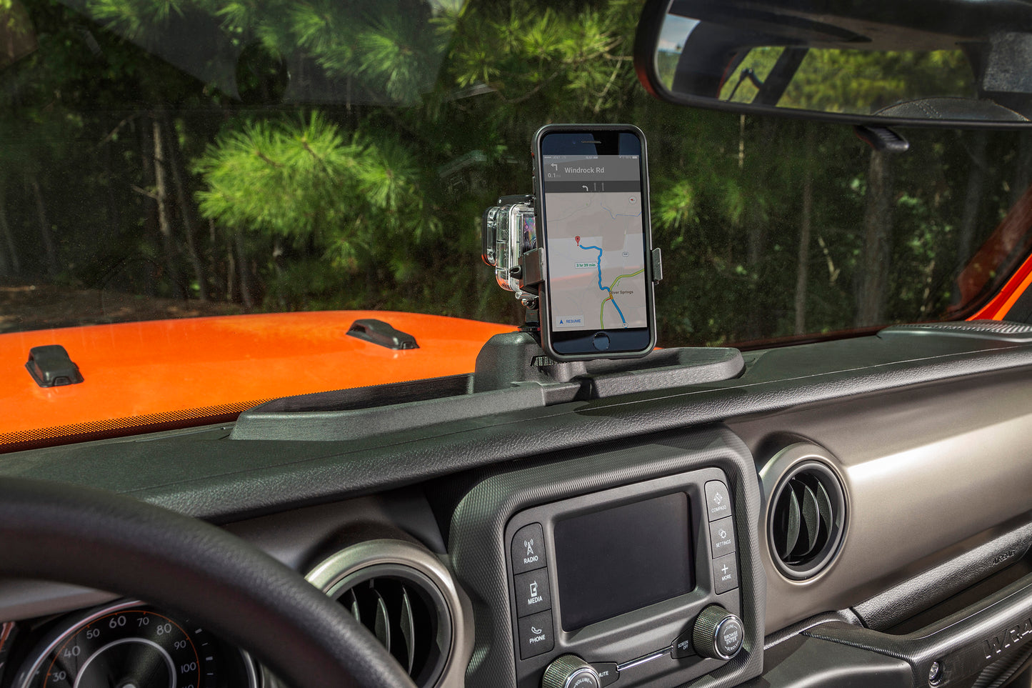 ~(1 lbs. 6X5X4)~ Dash Multi-Mount System Kit Phone Holder 18-21 Jeep Wrangler 20-21 Gladiator