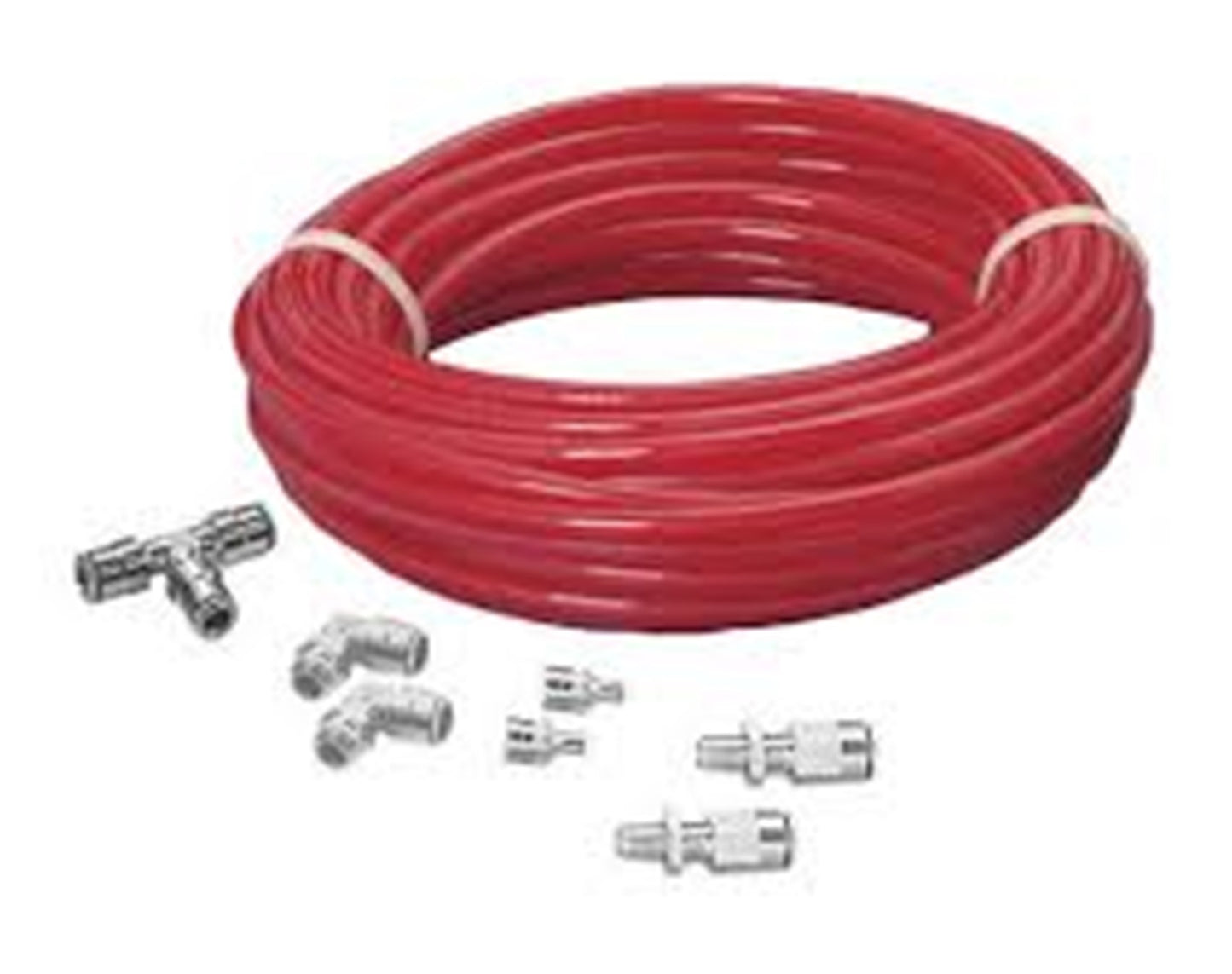 ~(0.6 lbs. 7X7X1)~ Ride-Rite Air Line Service Kit Incl. 18 ft. Of Red 1/4 in. Line Elbow Fittings And Inflation Valves OEM Number WR17602012