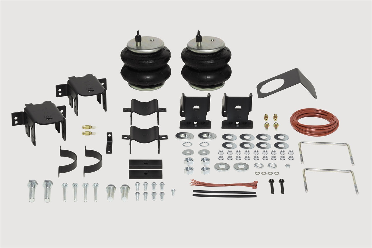 ~(35.8 lbs. 14X11X9)~ Ride-Rite Air Helper Spring Kit Rear Incl. Brackets Air Helper Springs Hardware Air Line And Inflation Valves No Drilling Req