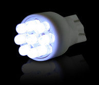 ~(1 lbs. 6X4X1)~ 921 T-15 (9 LED's on each bulb) Unidirectional LED Bulbs Wedge Style - WHITE (Two Bulbs Per Package)