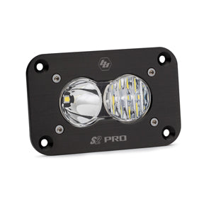 ~(2 lbs. 6X6X6)~ LED Work Light Flush Mount Clear Lens Driving Combo Pattern S2 Pro Baja Designs