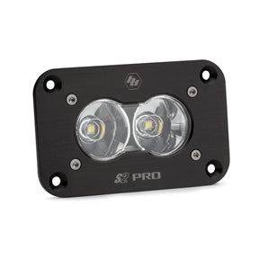 ~(2 lbs. 6X6X6)~ LED Work Light Flush Mount Clear Lens Work/Scene Pattern S2 Pro Baja Designs