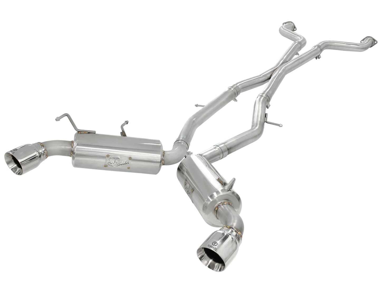 Takeda 2-1/2in 304 Stainless Steel Cat-Back Exhaust System Nissan 370Z 09-20 V6-3.7L