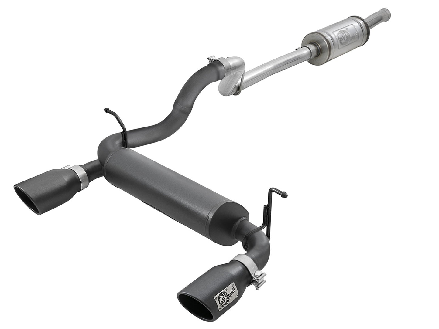 ~(54 lbs. 49X23X13)~ Rebel Series 2-1/2 IN 409 Stainless Steel Cat-Back Exhaust System w/ Black Tips Jeep Wrangler (JL) 18-20 V6-3.6L