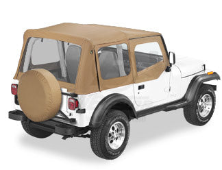 ~(21 lbs. 32X9X9)~ Replace-a-Top Fabric-only Soft Top Spice Jeep 88-95 Wrangler; Includes door skins; Clear side and rear windows