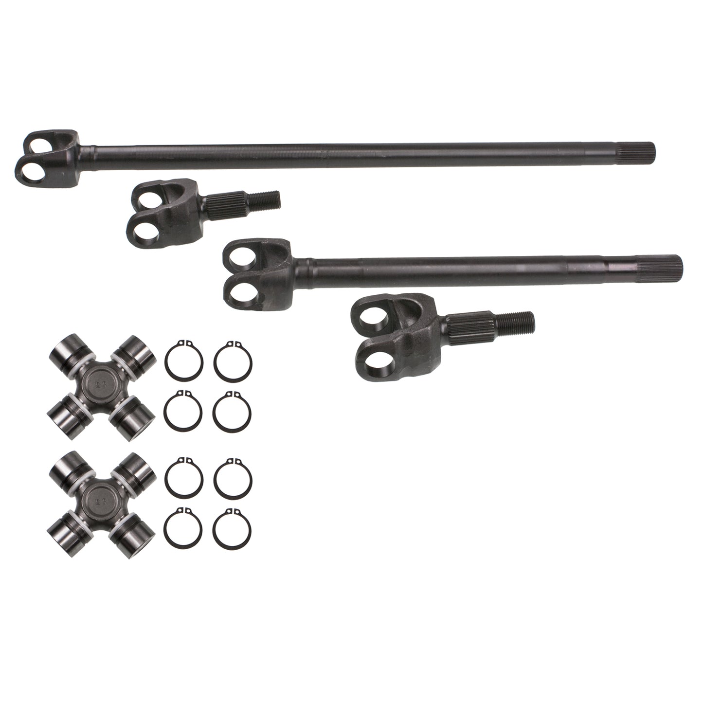07-12 JEEP WRANGLER JK GAS DANA (RUBICON) FRONT AXEL SHAFT KIT W U JOINTS 4340 CHROMOLY MATERIAL