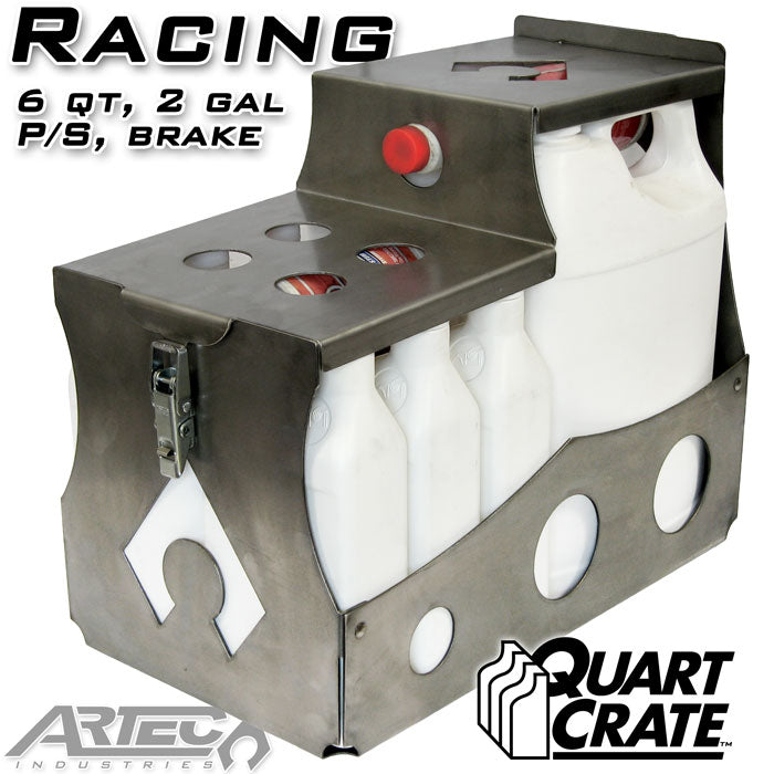 Artec All Products Racing Quart Crate - 6 qts brake P S 2 gallons QC0102