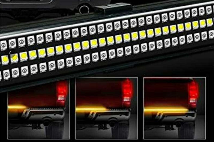 ***Discontinued****USE: RSPRSTG60G5 NEW - 60in TRIPLE ROW LED Truck Tailgate Light Bar 5-function 3-Color IP68 with Sequential Amber Turn Signals