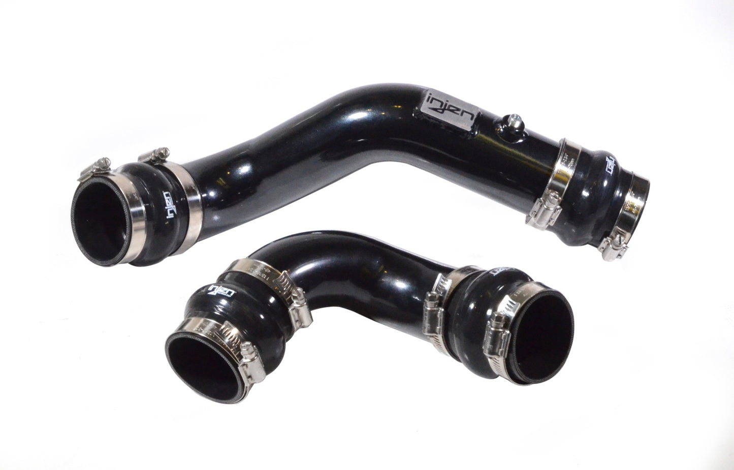 ~(7 lbs. 28X17X13)~ High flow Intercooler piping kit only. Includes hot and cold side intercooler pipes. 100% Direct bolt-on. CNC machined flanged ends and sensor adapters to bolt to the factory intercooler utilizing the O.E. hardware O-rings and sensors.