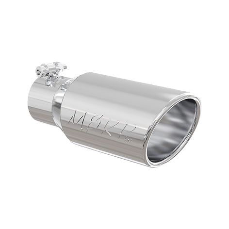 ~(2.2 lbs. 15X7X7)~ Universal T304 Stainless Steel Tip 4in OD Angled Rolled End 2.75in inlet 10in length