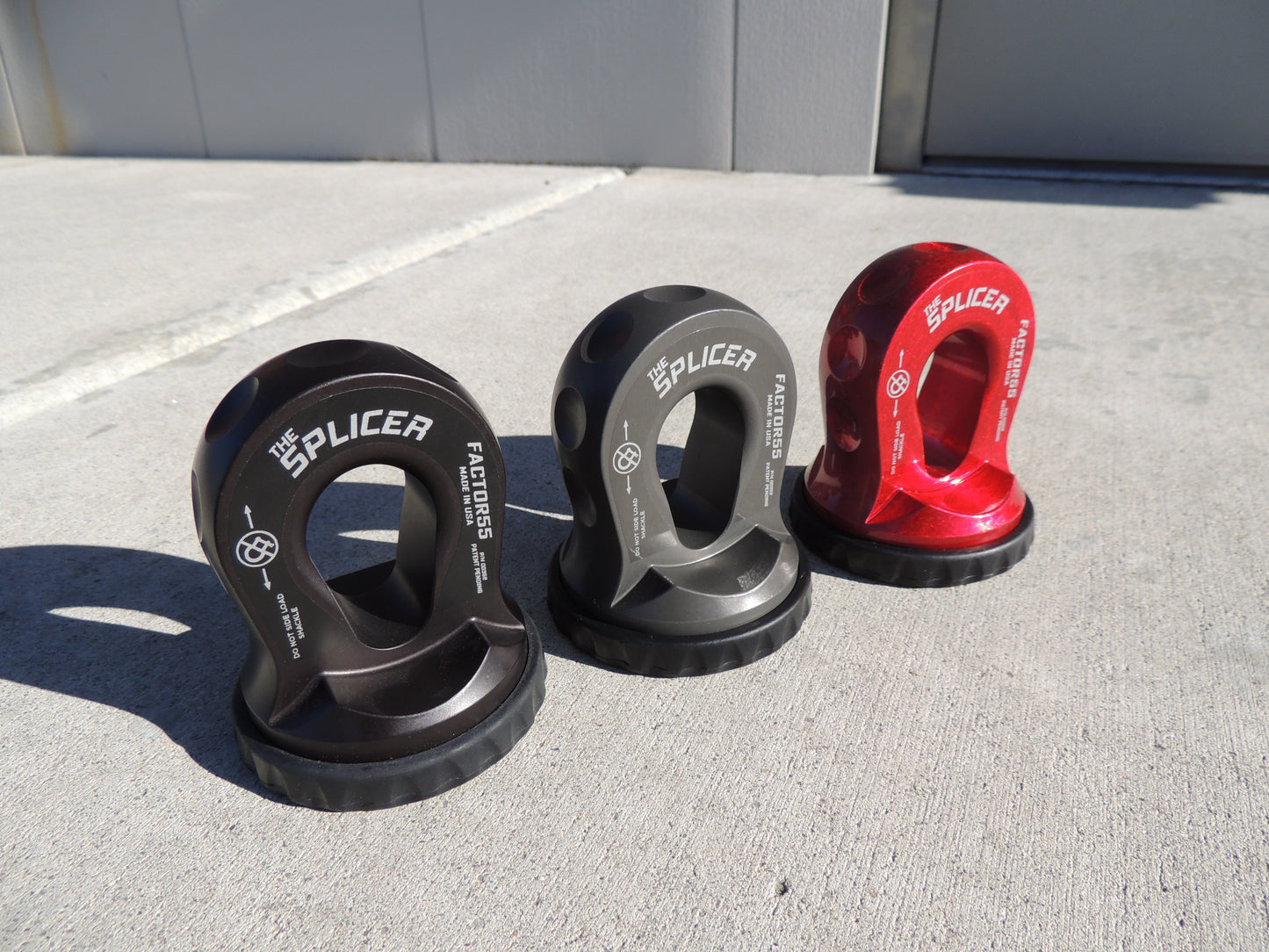 ~(1 lbs. 4X4X4)~ SPLICER 3/8-1/2 IN SYNTHETIC ROPE SPLICE-ON SHACKLE MOUNT  GRAY