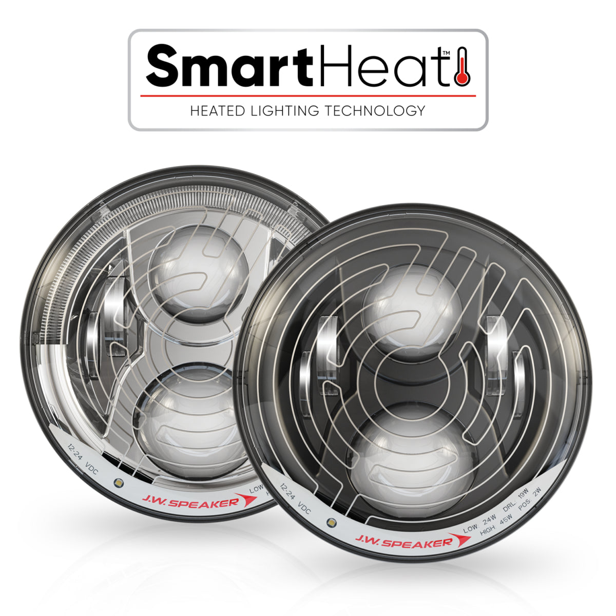 8700 EV2-S 12 24V DOT Headlamp Chrome requires use of an anti-flicker harness part# 8000311 (H4 H13 plug) to install the EVO 2 s into JK vehicles