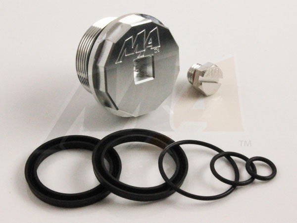 ~(2 lbs. 6X6X6)~ Deluxe Filter Head Rebuild Kit 2001-2010 Duramax Includes Seals Billet WIF Plug Bleeder Screw