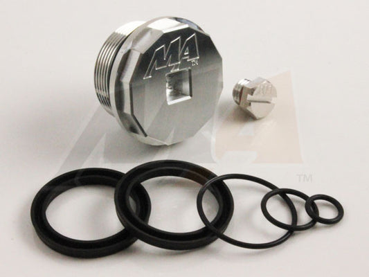 ~(2 lbs. 6X6X6)~ Deluxe Filter Head Rebuild Kit 2001-2010 Duramax Includes Seals Billet WIF Plug Bleeder Screw