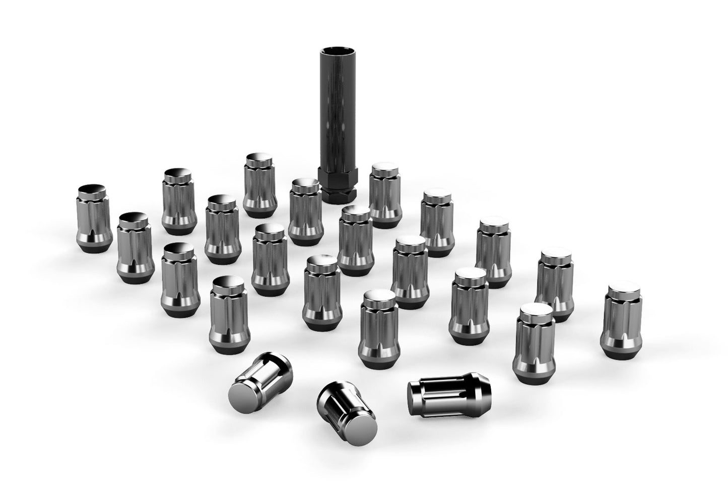 Spline Drive Lug Nut Kit - 1 2 x20 - Chrome - 23 pcs