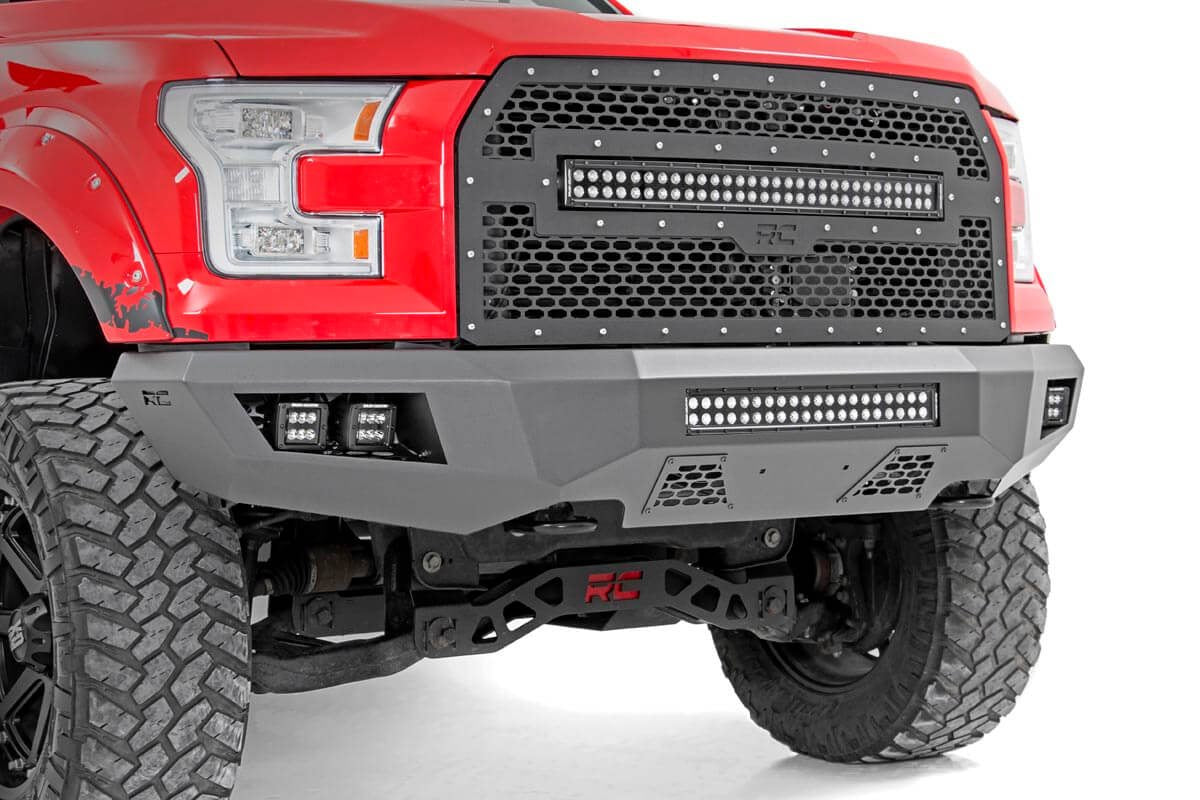 ~(97.8 lbs. 85X23X13)~ Ford Heavy-Duty Front LED Bumper (15-17 F-150)