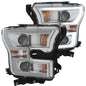 Projector Headlights w  Plank Style Design Chrome w  Amber