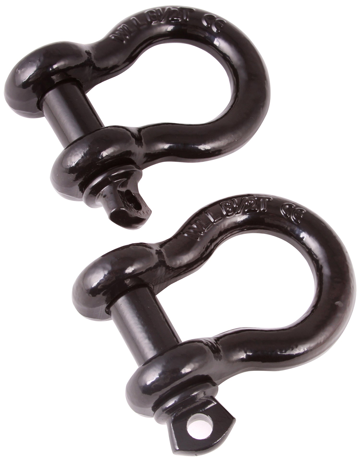 ~(4.5 lbs. 5X4X3)~ D-Ring Shackle Kit 3 4 inch Black Steel Pair