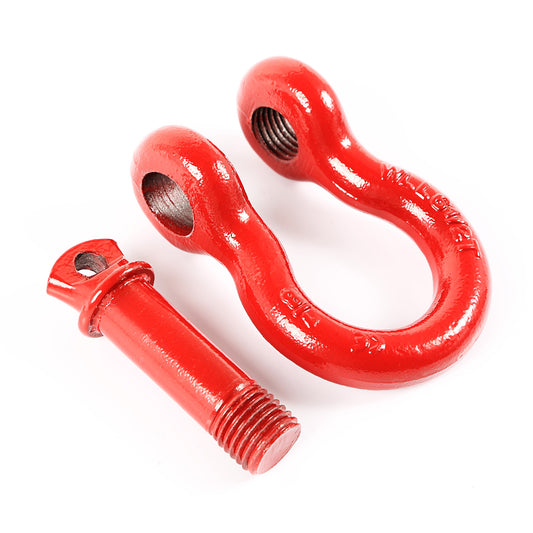~(7 lbs. 6X5X3)~ D-Ring Shackle Kit 7 8 inch Red Steel Pair