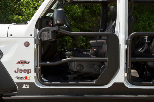 ~(31 lbs. 40X29X10)~ Fortis Front Tube Doors with Mirrors 18-21 Jeep Wrangler   20-21 Gladiator