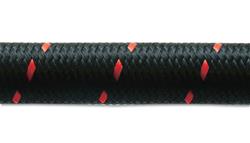 Vibrant -6 AN Two-Tone Black Red Nylon Braided Flex Hose (2 foot roll)