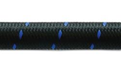 Vibrant -8 AN Two-Tone Black Blue Nylon Braided Flex Hose (5 foot roll)