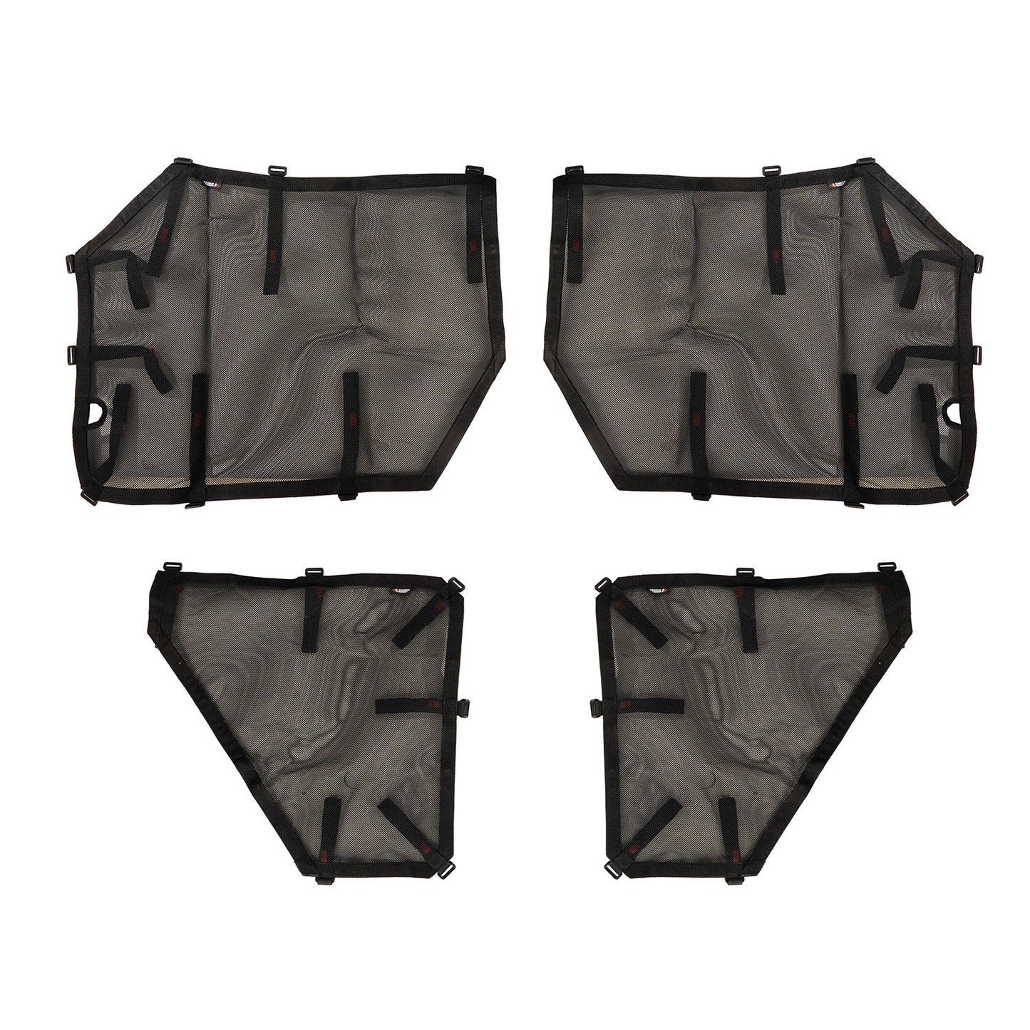 ~(6 lbs. 19X16X15)~ Fortis Tube Door Covers Full Set Black 18-21 Jeep Wrangler JLU