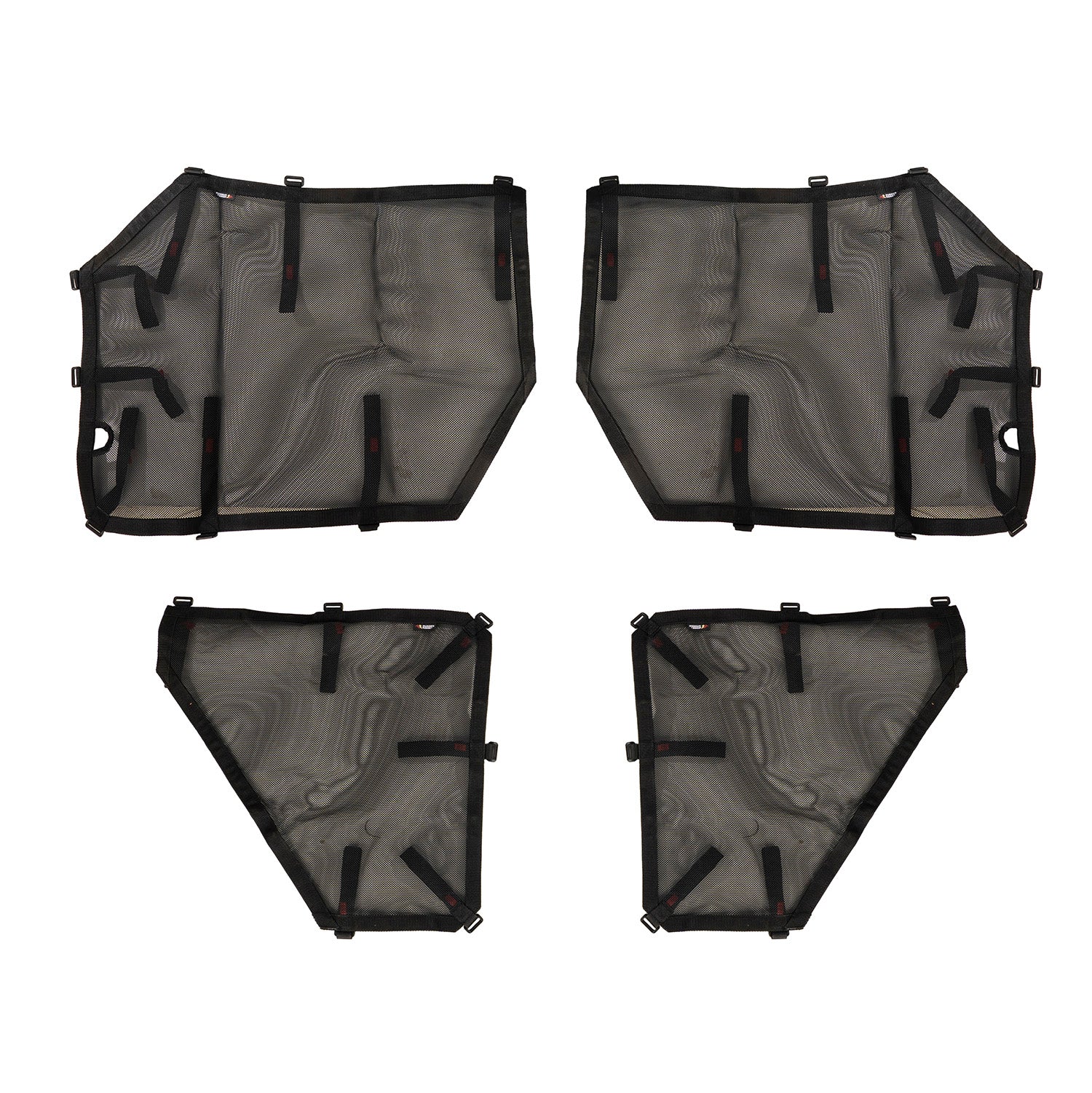 ~(6 lbs. 19X16X15)~ Fortis Tube Door Covers Full Set Black 18-21 Jeep Wrangler JLU