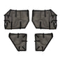 ~(6 lbs. 19X16X15)~ Fortis Tube Door Covers Full Set Black 18-21 Jeep Wrangler JLU