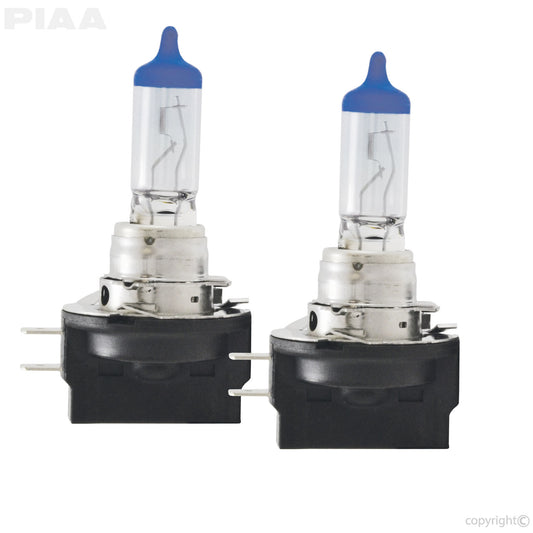 ~(0.1 lbs. 4X4X2)~ PIAA H11B Xtreme White Plus Bulb 55w 4000K Twin Pack