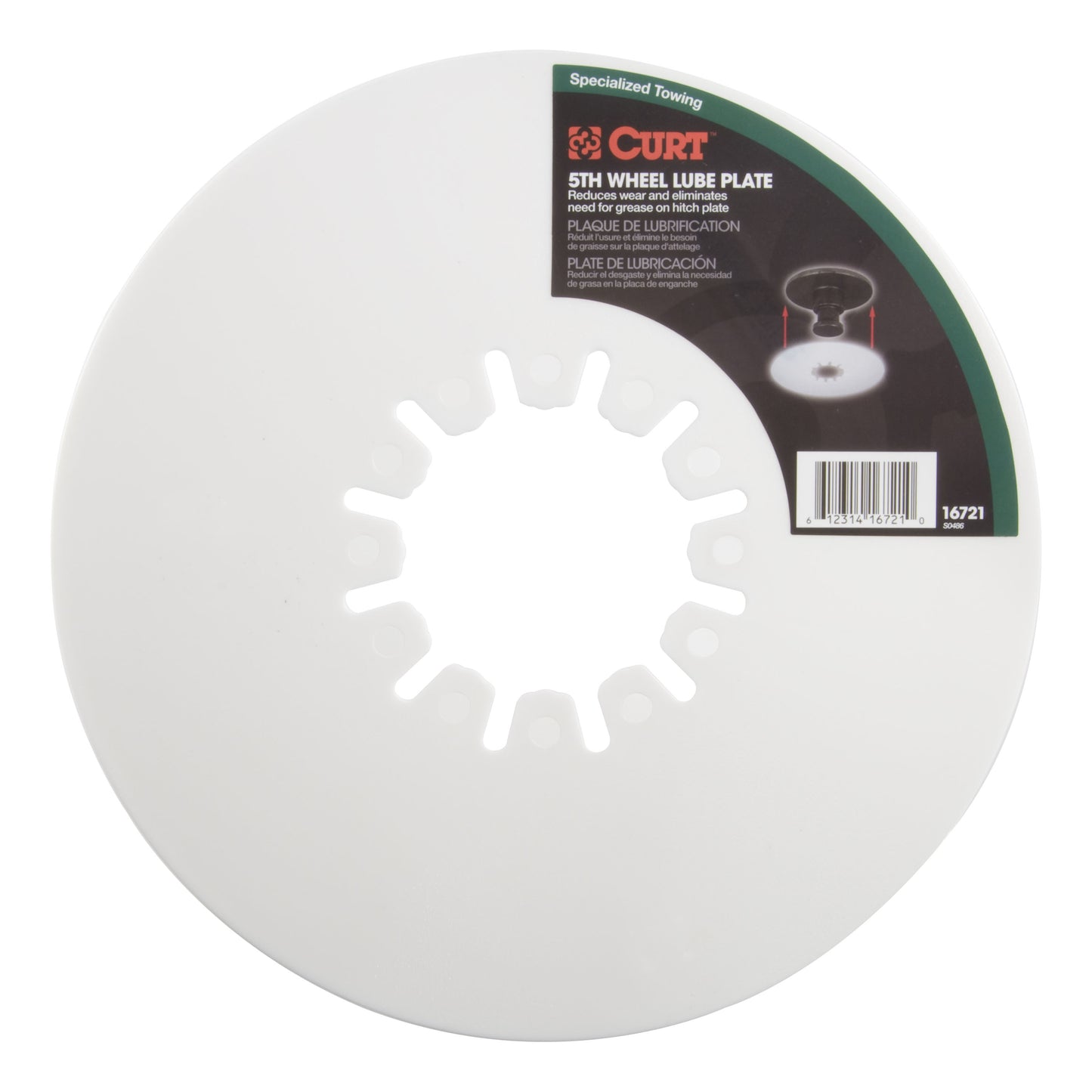 ~(0.4 lbs. 11X8X4)~ 10IN 5th Wheel Lube Plate