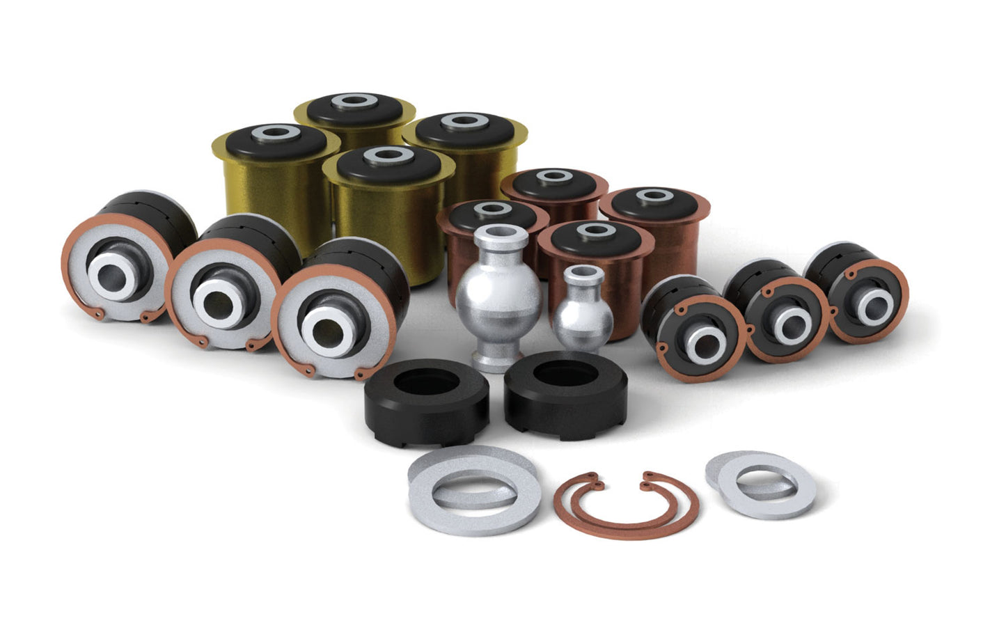 ~(10.3 lbs. 9X7X4)~ JK Long Control Arm Joint Complete Rebuild Kit - All 8 Arms