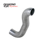 ~(10 lbs. 53X13X9)~ Turbocharger Down Pipe  1989-1993 DODGE 5.9L CUMMINS 2500/3500 2X4 ONLY (ALL CAB AND BED LENGTHS)-4IN ALUMINIZED - PERFORMANCE DIESEL EXHAUST - DOWNPIPE WITH HX40 TURBO FLANGE
