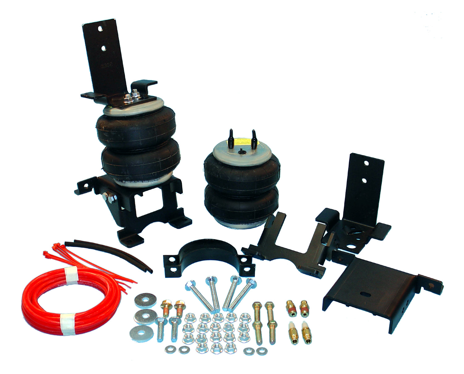~(23 lbs. 13X11X8)~ Ride-Rite Air Helper Spring Kit Rear Incl. Brackets Air Helper Springs Hardware Air Line And Inflation Valves No Drilling Required OEM Number W217602251