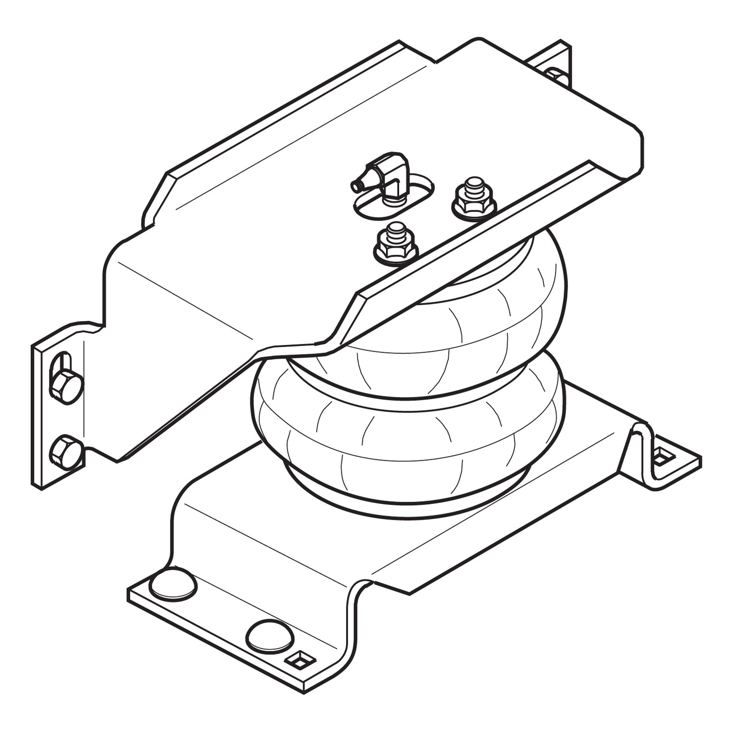 ~(38.5 lbs. 13X11X8)~ Ride-Rite Air Helper Spring Kit Front Incl. Brackets Air Helper Springs Hardware Air Line And Inflation Valves Drilling Required OEM Number W217602478