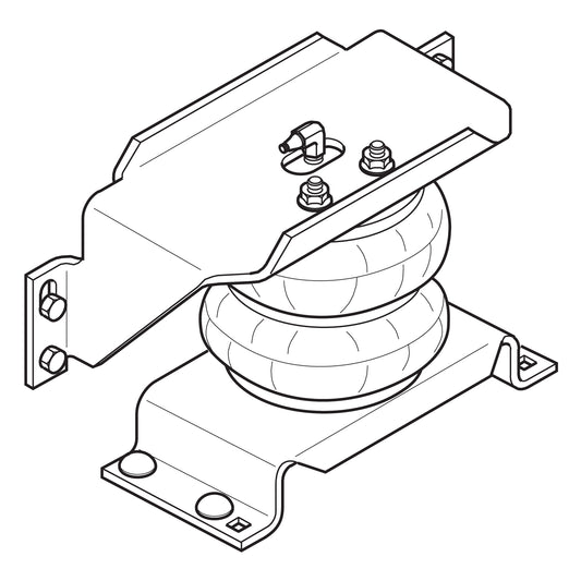 ~(38.5 lbs. 13X11X8)~ Ride-Rite Air Helper Spring Kit Front Incl. Brackets Air Helper Springs Hardware Air Line And Inflation Valves Drilling Required OEM Number W217602478