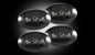 ~(1 lbs. 10X6X3)~ Ford 99-10 Superduty Dually Fender Lenses (4-Piece Set) w/ 2 Red LED Lights and 2 Amber LED Lights - Smoked Lens w/ Blac
