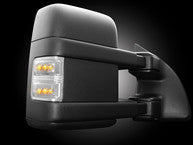 ~(1 lbs. 10X6X3)~ Ford 08-16 F250/F350 Superduty Side Mirror Lenses (2-Piece Set) w/ AMBER LED Running Lights and Turn Signals - Clear Len