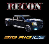 ~(3 lbs. 63X4X3)~ 62inch BIG RIG ICE LED Running Light Kit in Amber w White LED Courtesy Light - 2 Piece Set Includes Left and Right Side