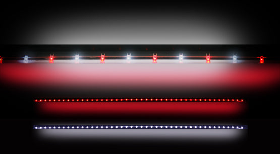 ~(2.8 lbs. 50X2X2)~ 49inch Tailgate Bar w/ Red LED Brake Lights and White LED Reverse Lights (49inch bar fits most flare side and smaller tr