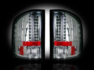 ~(11 lbs. 20X16X15)~ GMC Sierra 07-13 (2nd GEN - SINGLE WHEEL ONLY) LED TAIL LIGHTS - Clear Lens