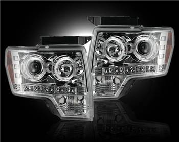 ~(23 lbs. 23X22X19)~ Ford F150 and RAPTOR 09-14 PROJECTOR HEADLIGHTS (Attn: Does NOT fit 13-14 Lariat King Ranch FX2 FX4 or RAPTOR with OEM P