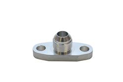 Vibrant Billet AL Oil Drain Flange w  integrated -10 AN fitting T3 T3 T4 T04 GT40-GT55 BB Turbos