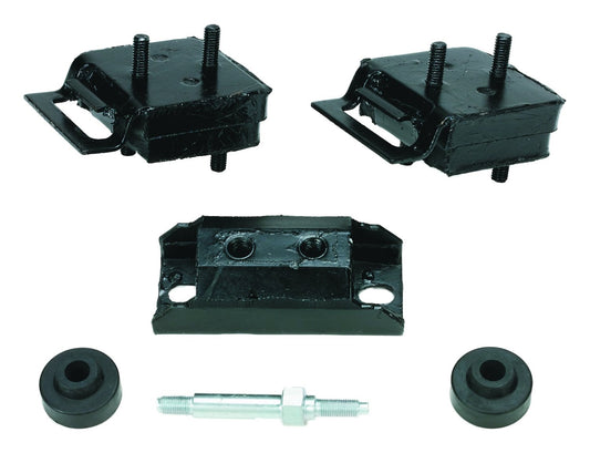 ~(4 lbs. 8X5X4)~ CrownVintage Jeep Engine Mount Kit - Black