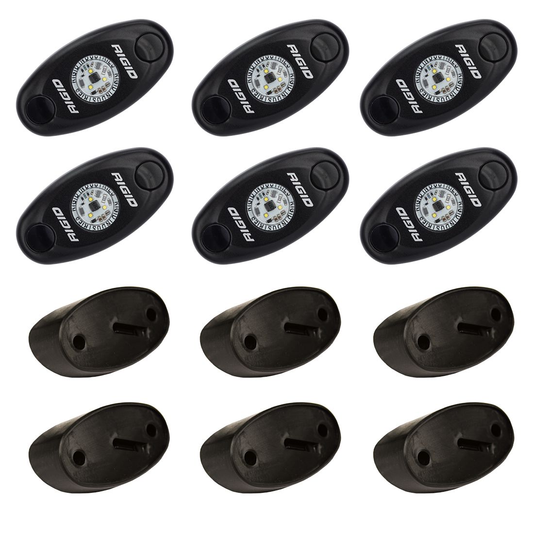 ~(4 lbs. 8X6X2)~ ROCK LIGHT KIT AMBER  6