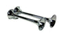 ~(4 lbs. 15X7X4)~ Dual roofmount truck horn with chrome finish for use with manual valve