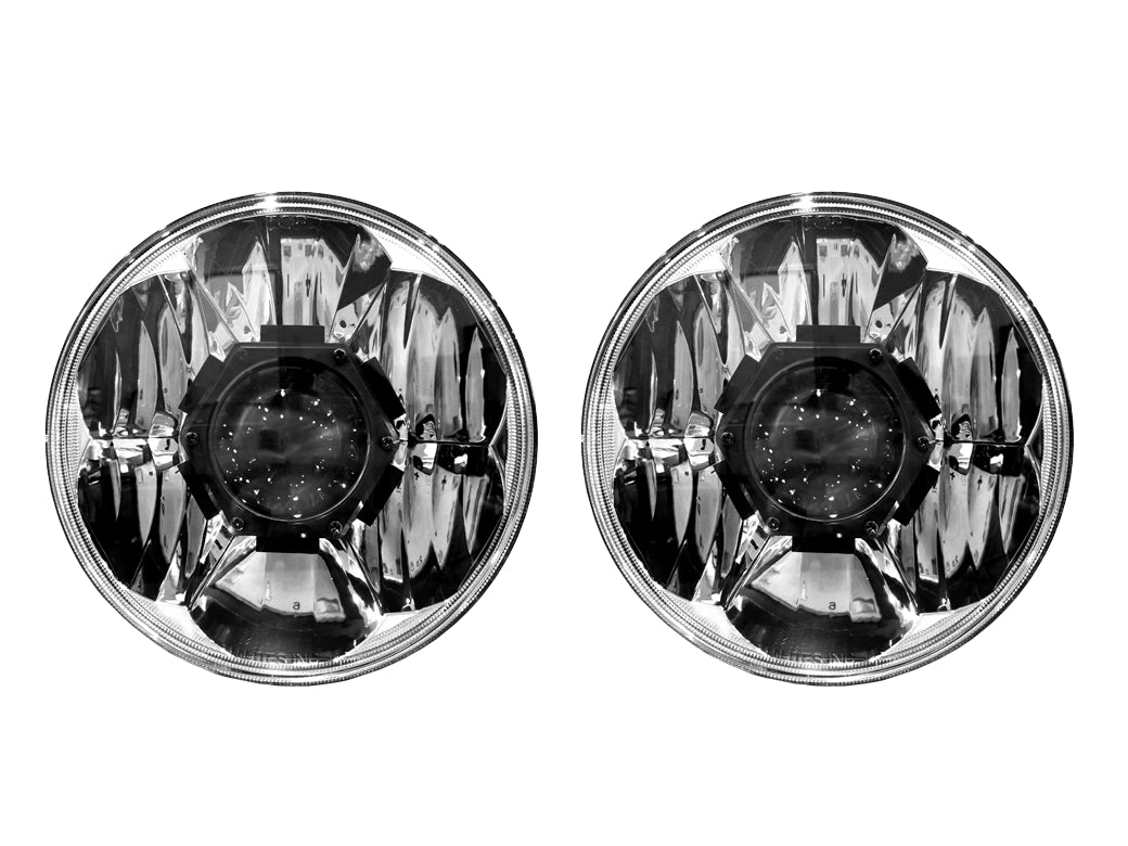 ~(6.8 lbs. 11X9X6)~ Headlight Gravity LED Pro 7 IN DOT Jeep JK 07-18 (pr)
