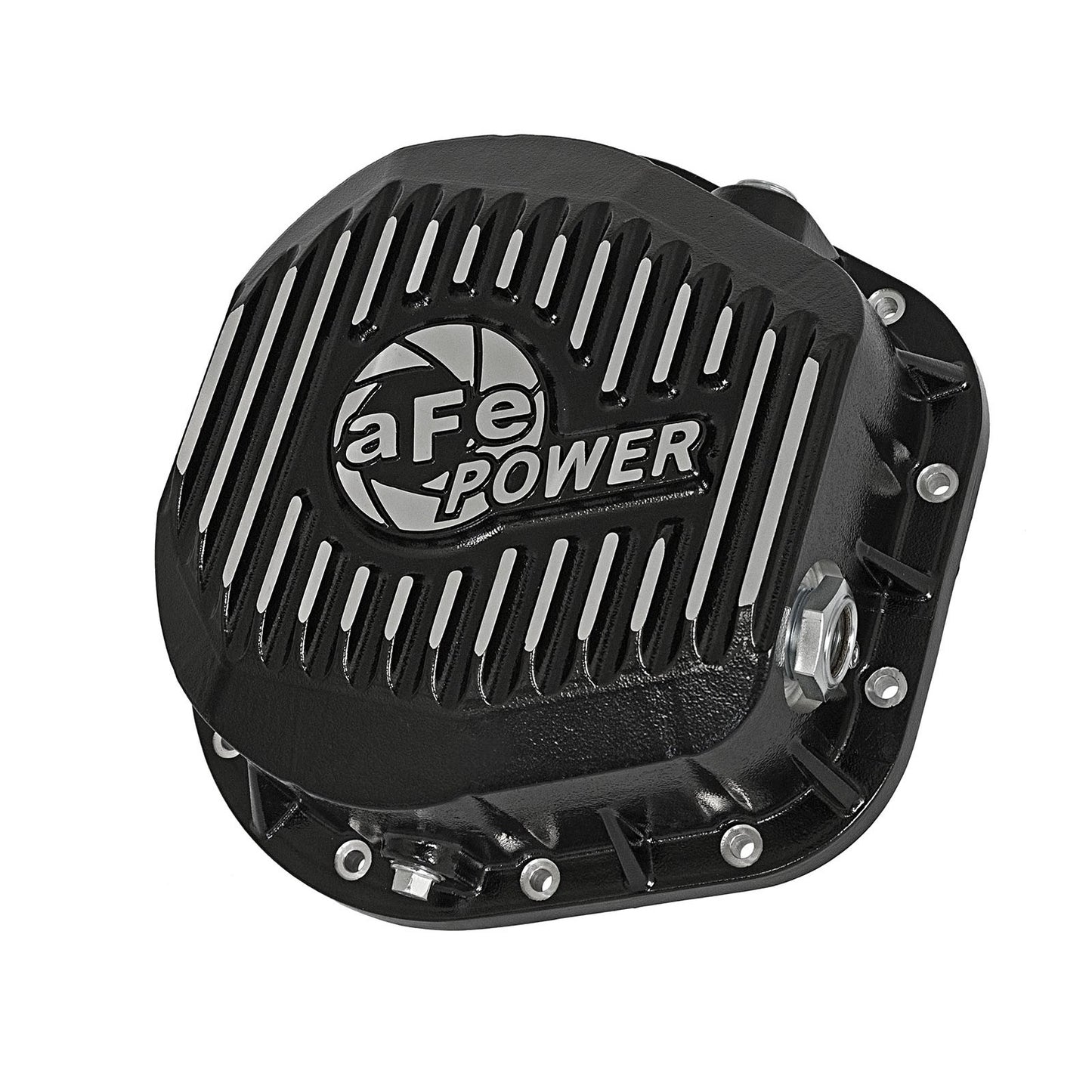 ~(13 lbs. 16X15X8)~ Pro Series Differential Cover Black w/ Machined Fins (10.25/10.50-12 Bolt Axle) Ford F-250/F-350/Excursion 86-19 V8-7.3L/6.0L/6.4L/6.7L (td)