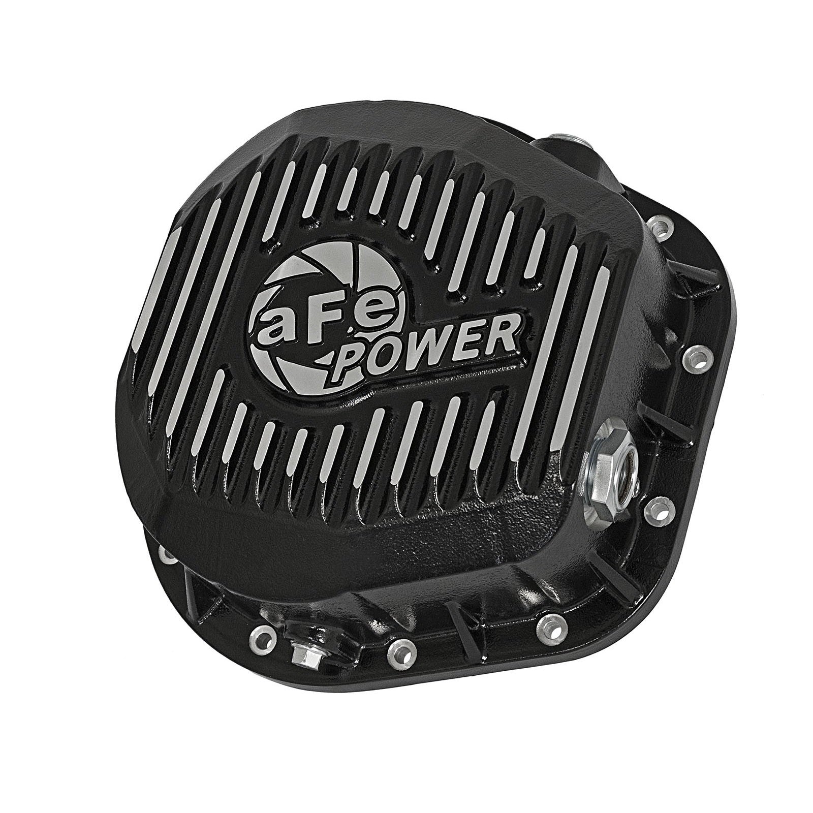 ~(13 lbs. 16X15X8)~ Pro Series Differential Cover Black w/ Machined Fins (10.25/10.50-12 Bolt Axle) Ford F-250/F-350/Excursion 86-19 V8-7.3L/6.0L/6.4L/6.7L (td)