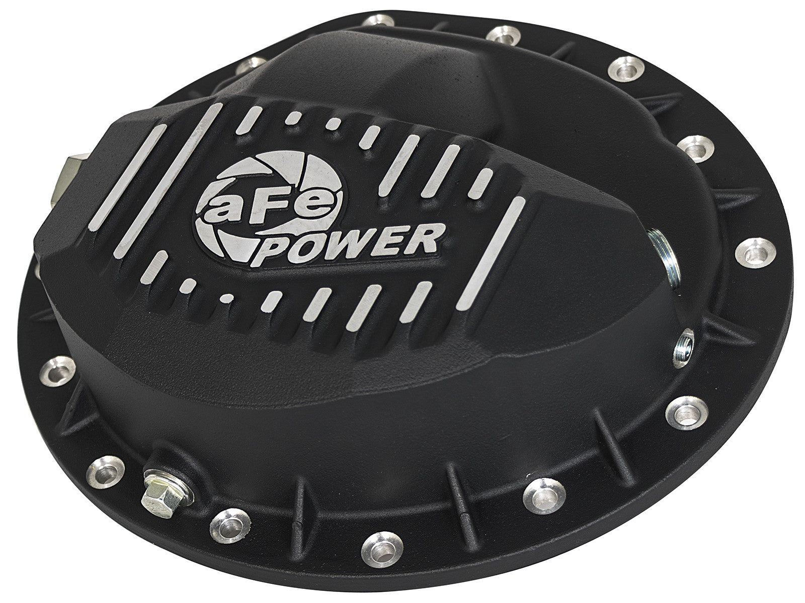 ~(8 lbs. 14X13X4)~ Pro Series Front Differential Cover Black w/ Machined Fins Dodge Diesel Trucks 03-12 L6-5.9/6.7L (td)